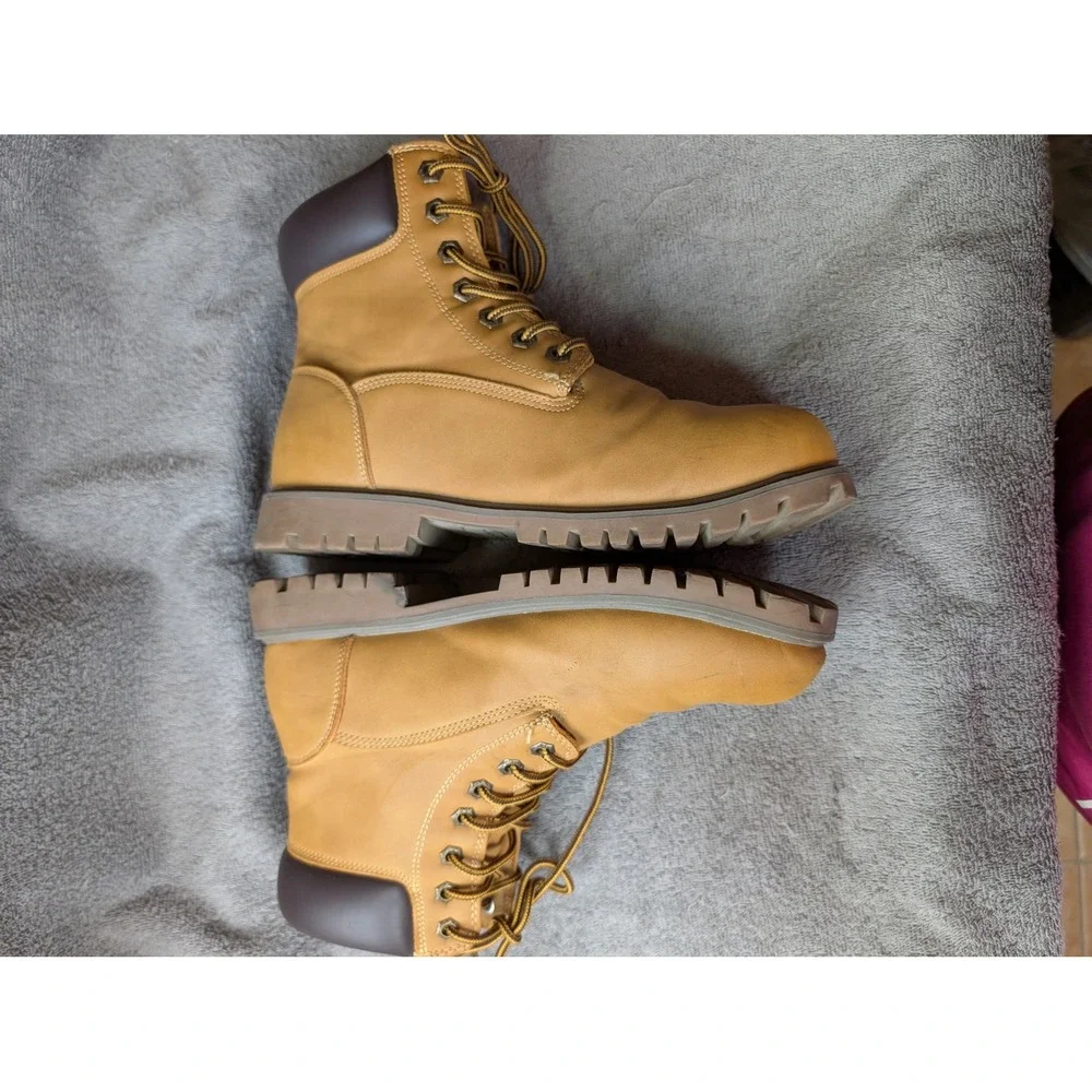 U.S. Polo Assn‎ Owen High Wheat Tan Lug Sole Lace Up Work Boots Mens 8.5 M
